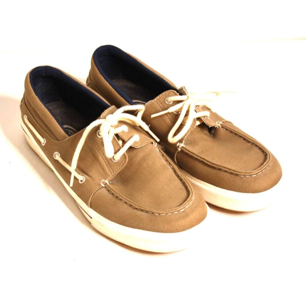 Athletic Works Men's US Boat Shoes Casual Slip On Loafer Comfort Tan Size 9.5